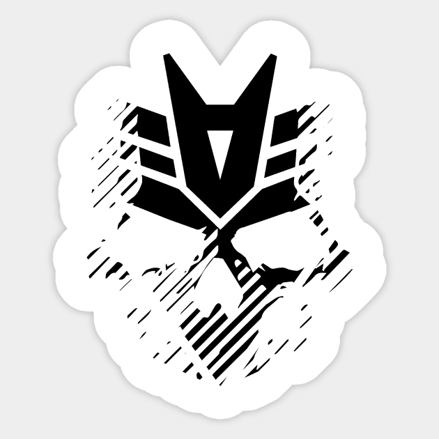 Ghost Recon/Decepticon Mash Up (Black) Sticker by Ironmatter